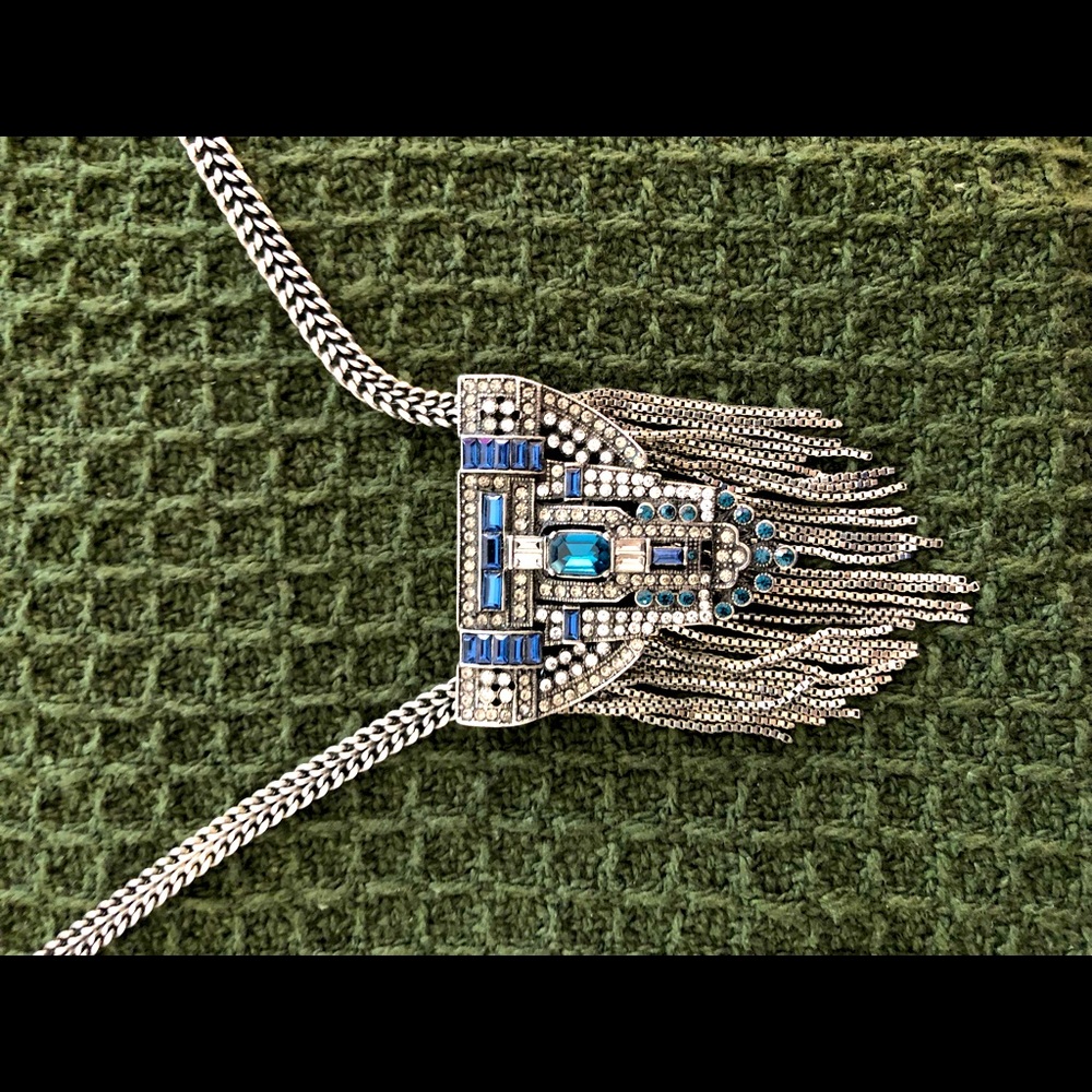 Chloe + Isabel, Art Deco silver long necklace